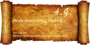 Andrásofszky Győző névjegykártya